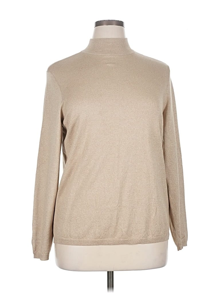 Pre-owned Chico's Turtleneck Sweater In Gold