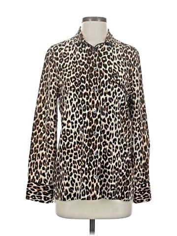 Equipment Long Sleeve Silk Top (view 1)