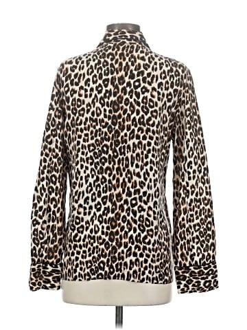 Equipment Long Sleeve Silk Top (view 2)
