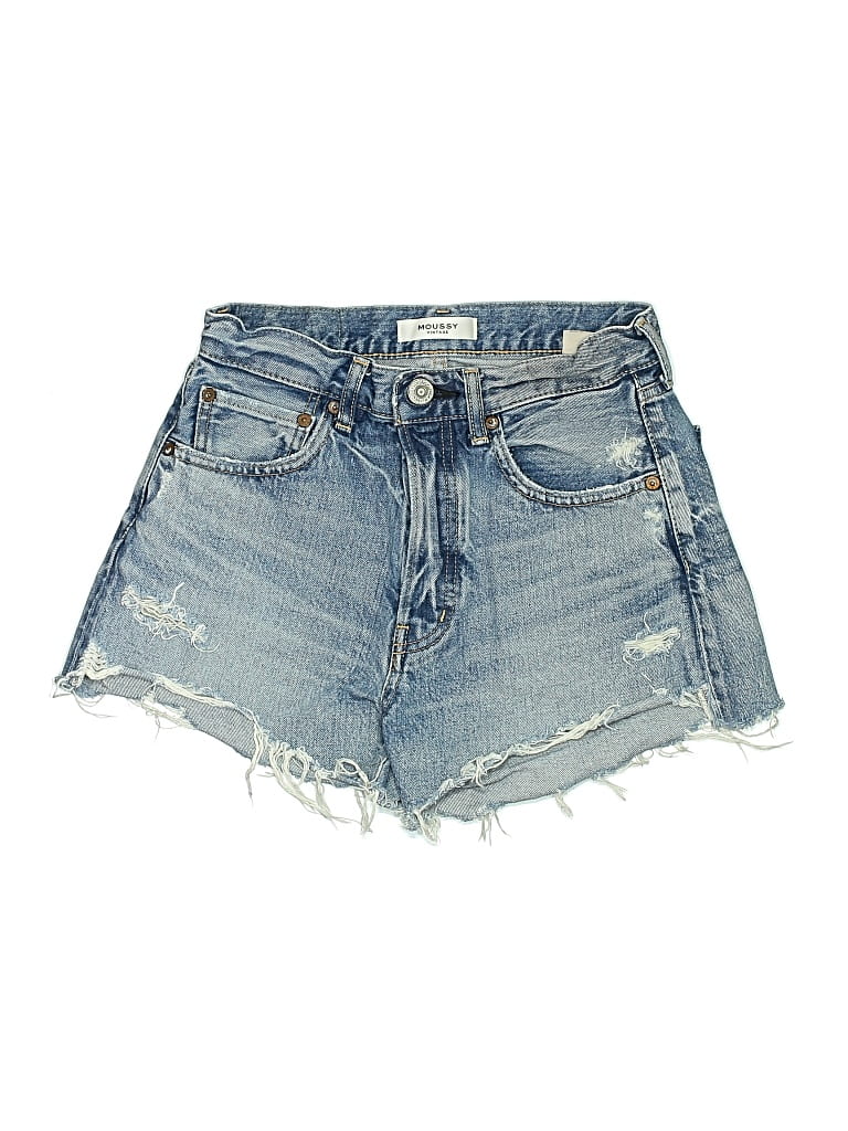 Pre-owned Moussy Vintage Denim Shorts In Blue