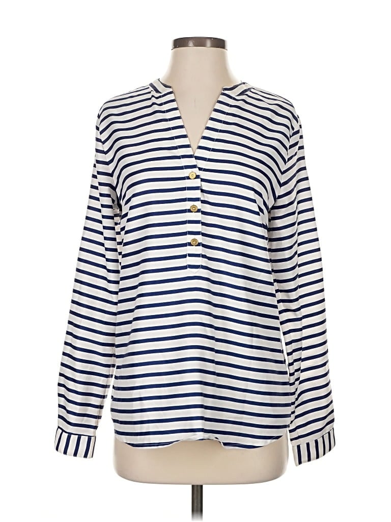 Pre-owned The Limited Long Sleeve Blouse In Blue