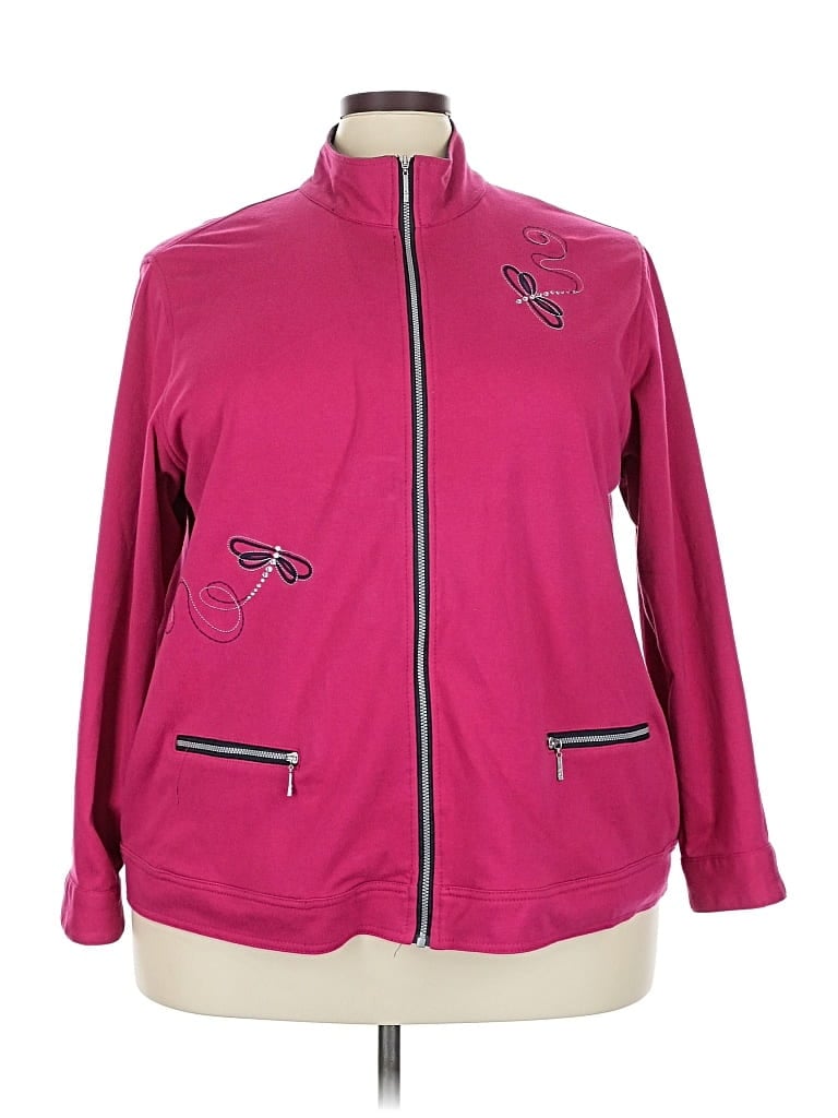 Pre-owned Alfred Dunner Track Jacket In Pink