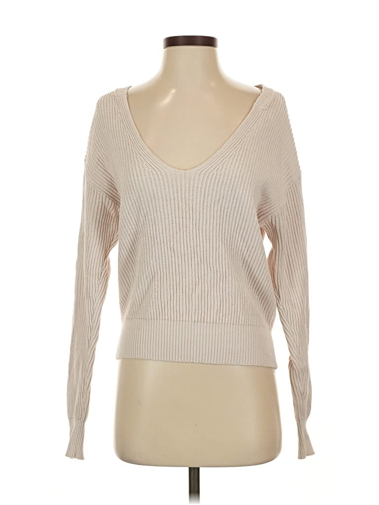 Pre-owned La Hearts Pullover Sweater In White