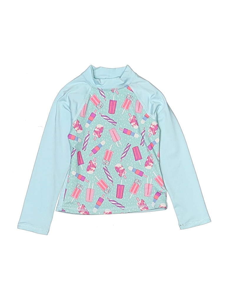 Pre-owned Lands' End Kids' Long Sleeve Polo Shirt In Blue