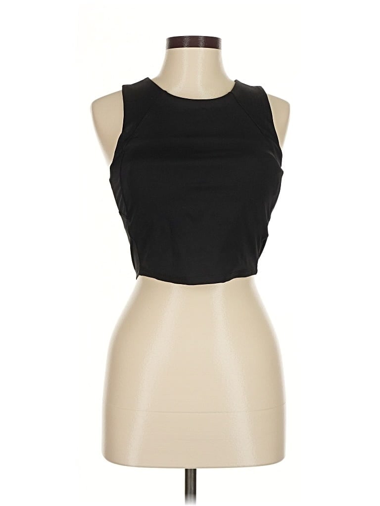 Pre-owned Spyder Tank Top Black Halter Neckline Tops