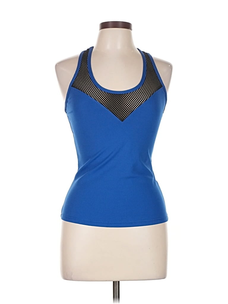 Pre-owned Unbranded Tank Top Blue Halter Neckline Tops
