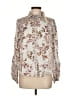 Lovestitch 100% Rayon Floral Ivory Long Sleeve Blouse Size M - photo 1
