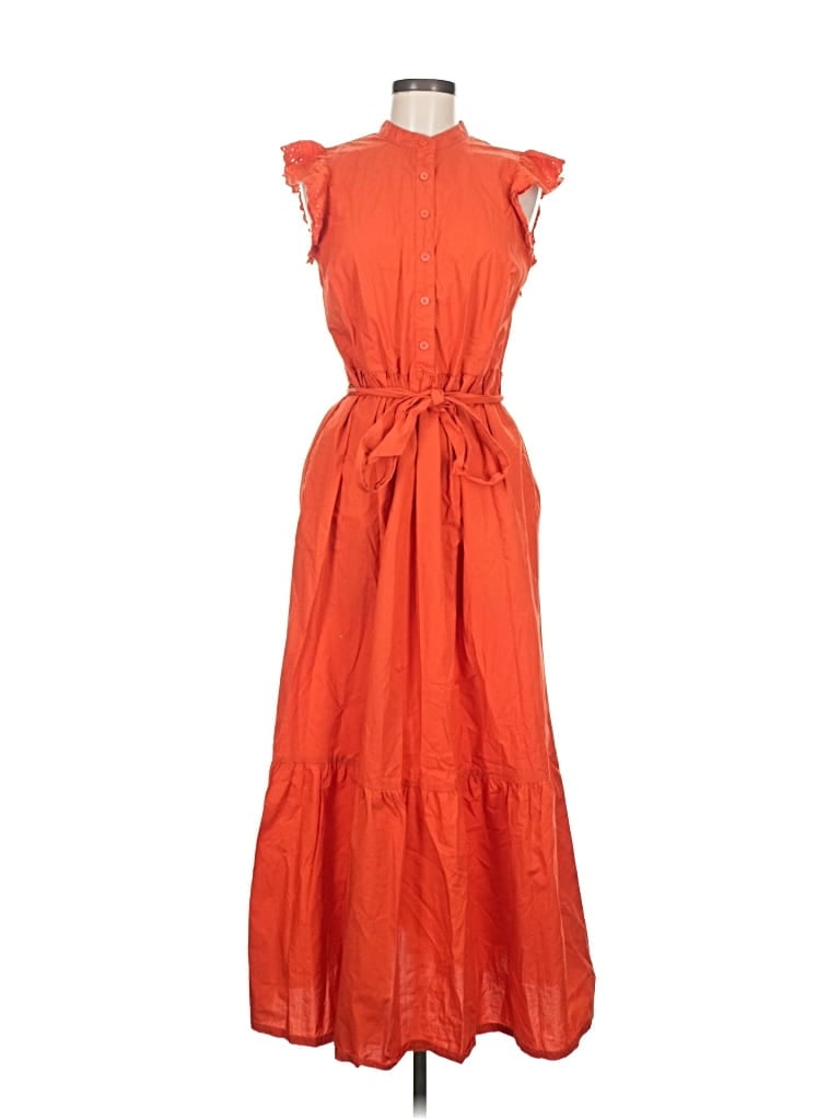 Pre-owned Who What Wear Casual Dress In Orange