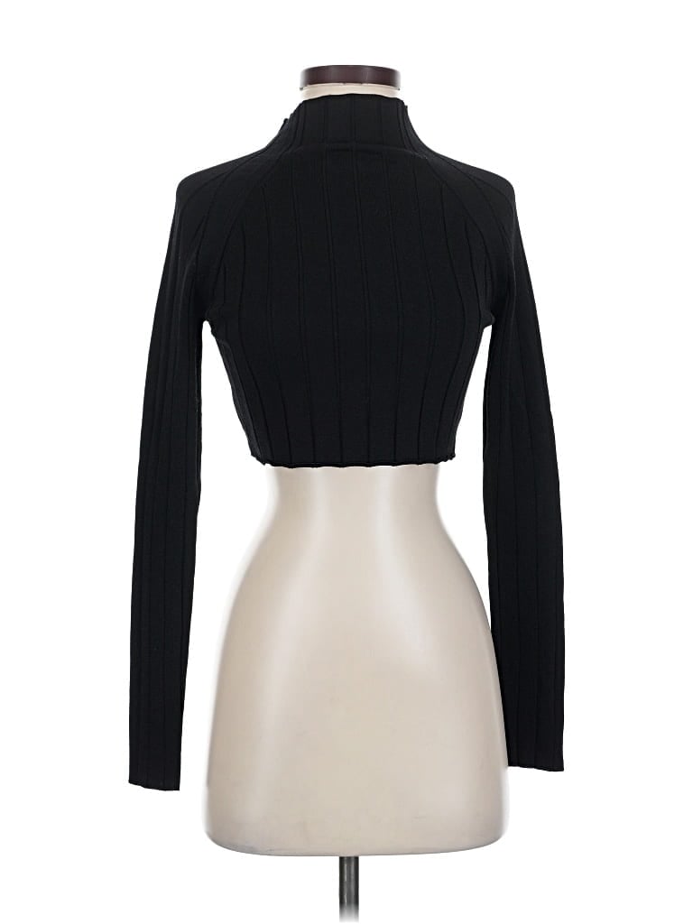 Pre-owned House Of Harlow 1960 Long Sleeve Top Black Turtleneck Tops