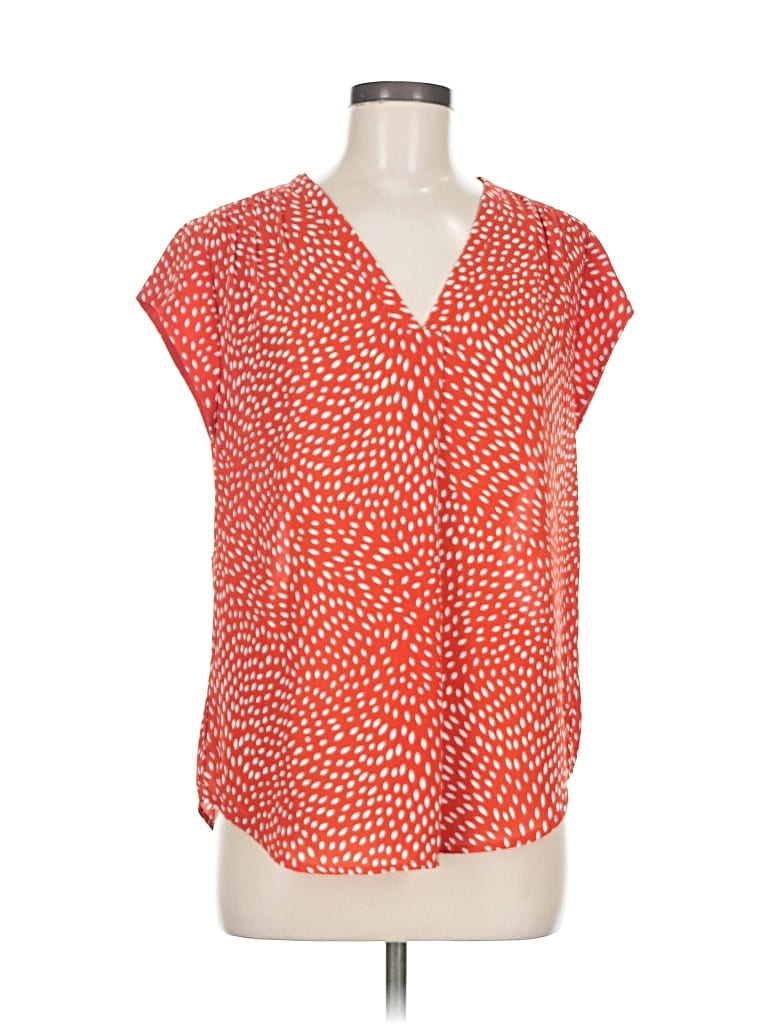 Pre-owned Fun2fun Short Sleeve Blouse In Red