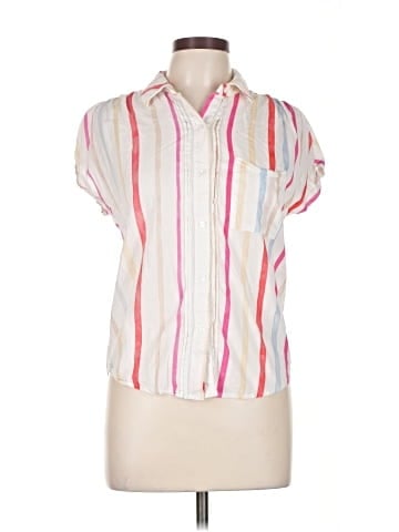 Ecru Short Sleeve Blouse (view 1)