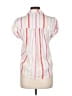 Ecru Stripes White Ivory Short Sleeve Blouse Size M - photo 2