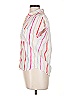 Ecru Stripes White Ivory Short Sleeve Blouse Size M - photo 5