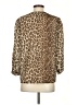 Smythe Animal Print Brown 3/4 Sleeve Blouse Size S - photo 2