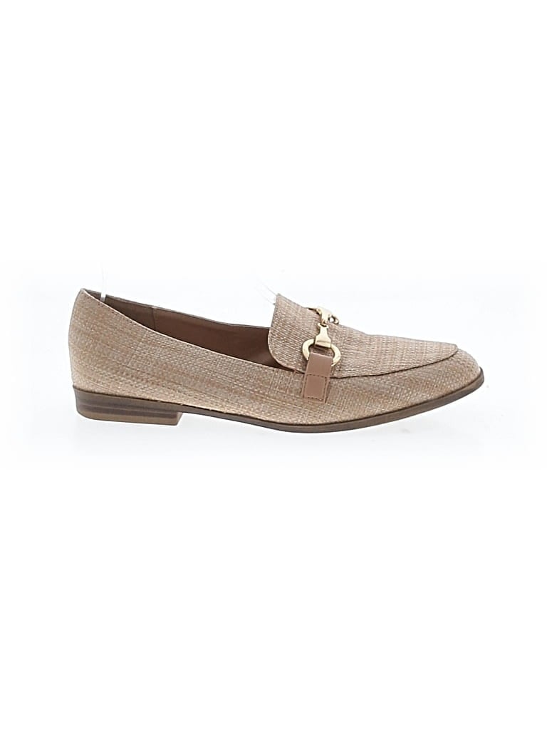 Pre-owned Just Fab Flats In Brown
