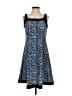 Chaps Print Blue Casual Dress Size S - photo 1