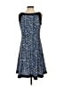 Chaps Print Blue Casual Dress Size S - photo 2