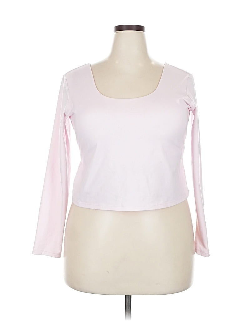 Pre-owned Fabletics 3/4 Sleeve T-shirt In Pink