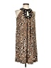 ECI Animal Print Brown Casual Dress Size 2 - photo 2