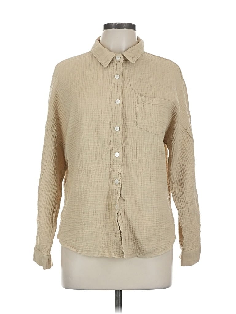 Pre-owned Automet Long Sleeve Button Down Shirt In Brown