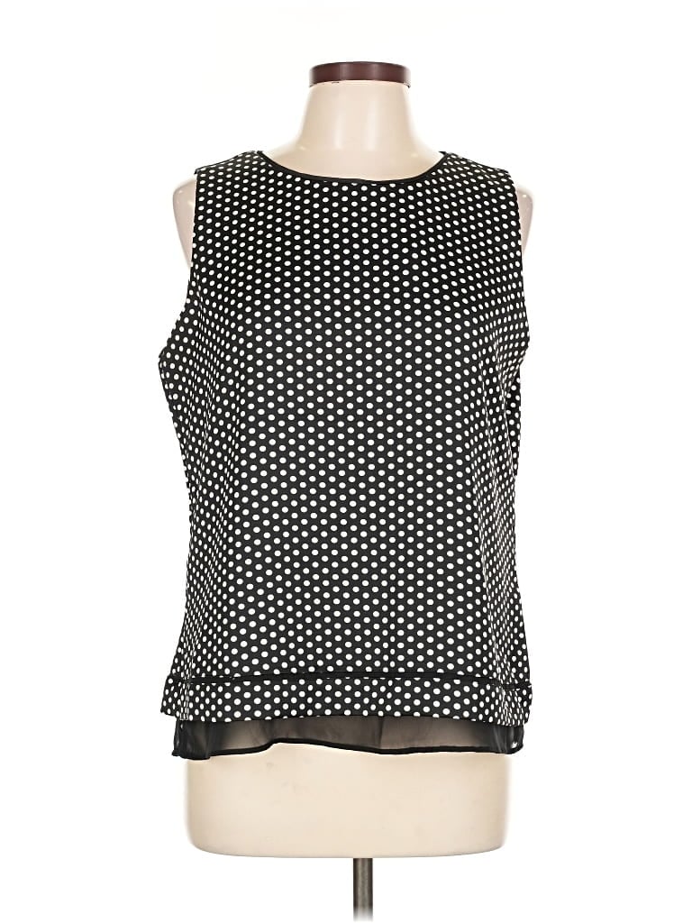 Pre-owned Calvin Klein Sleeveless Top Black Square Neckline Tops