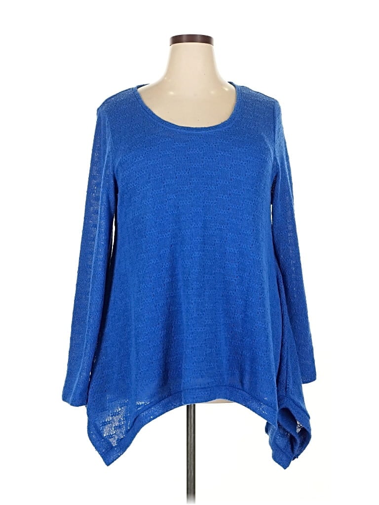 Pre-owned Grace Elements Pullover Sweater In Blue
