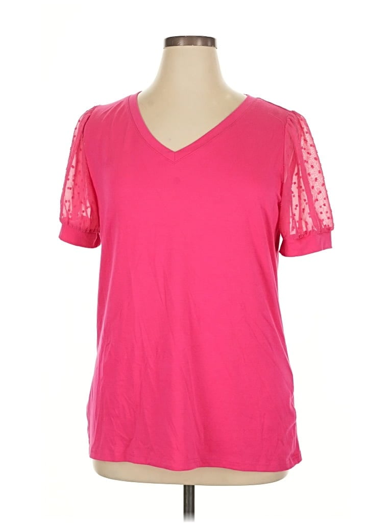 Pre-owned Unbranded Short Sleeve T-shirt In Pink