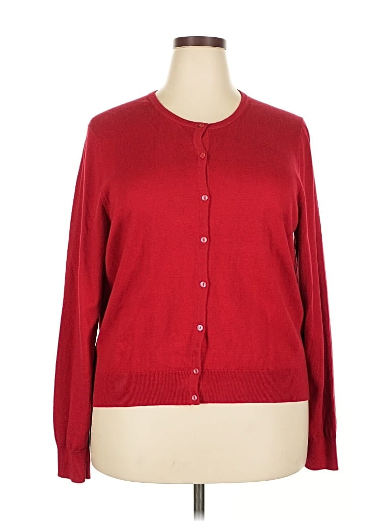 Pre-owned Foxcroft Cardigan Sweater In Red