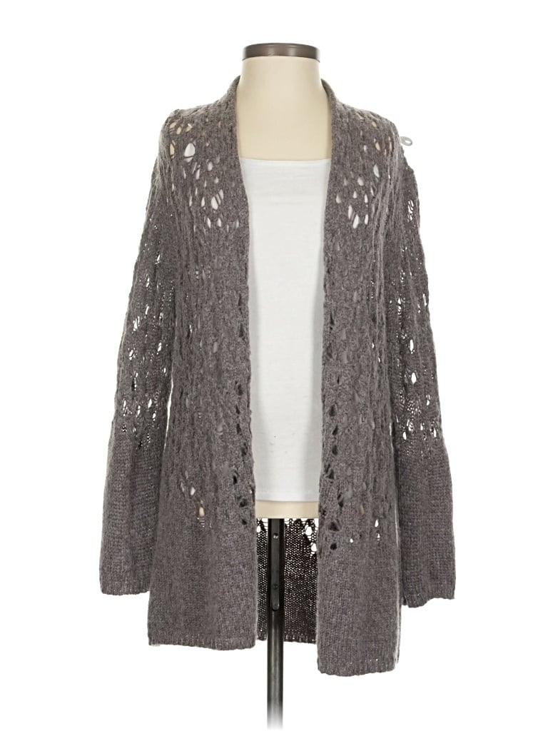 Pre-owned Eileen Fisher Cardigan Sweater In Gray