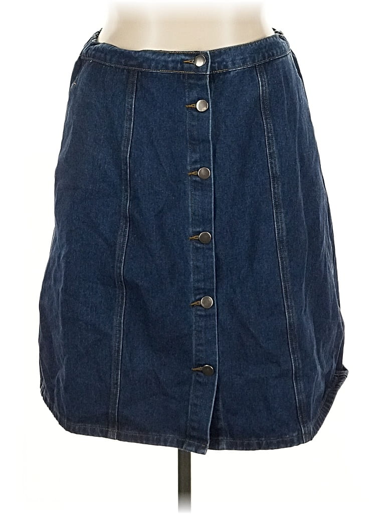Pre-owned Allegra K Denim Skirt In Blue