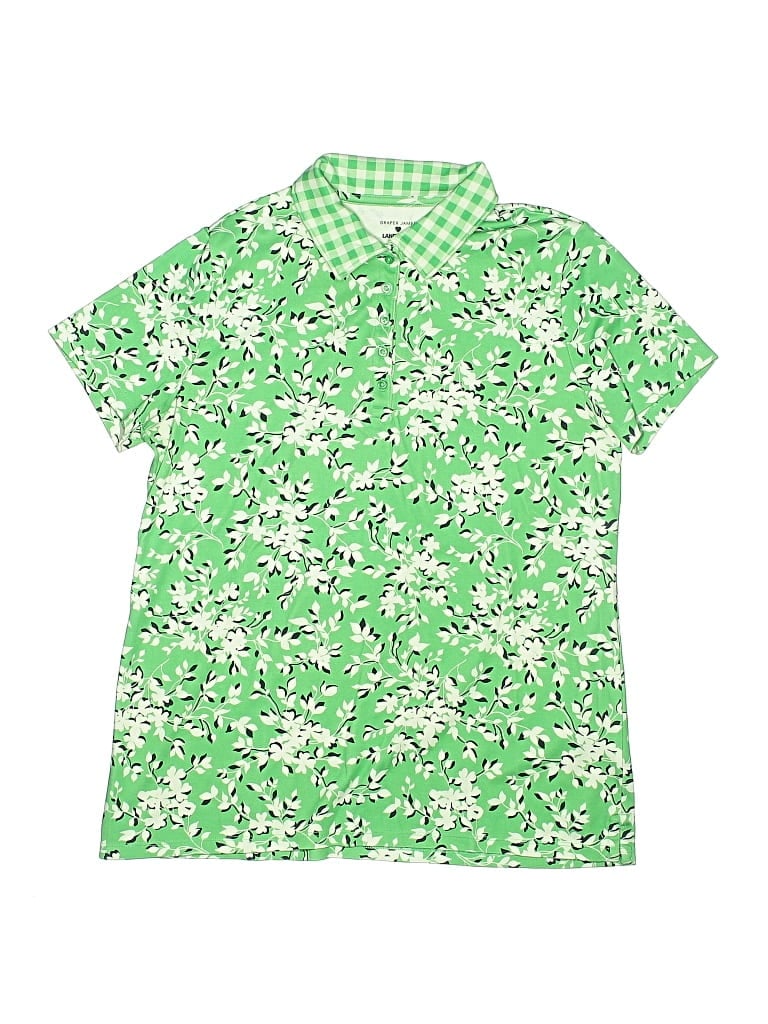 Pre-owned Lands' End Kids'  Short Sleeve Polo Shirt In Green