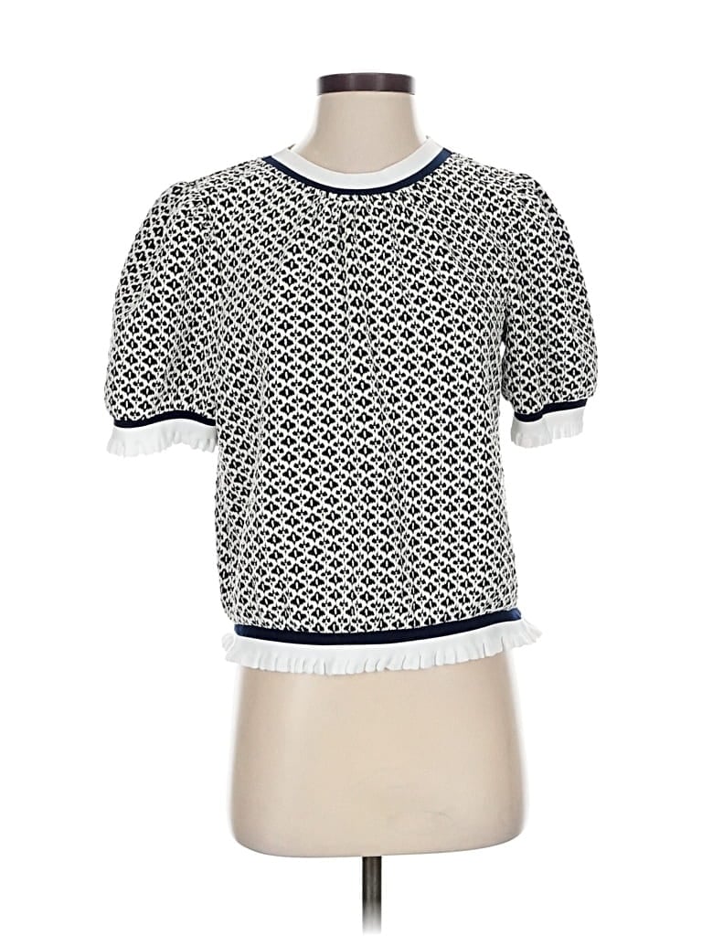 Pre-owned Voy Short Sleeve Turtleneck In White