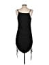 Krisa 100% Polyester Solid Black Casual Dress Size XS - photo 2
