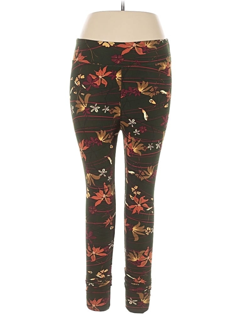 Pre-owned Lularoe Leggings In Green