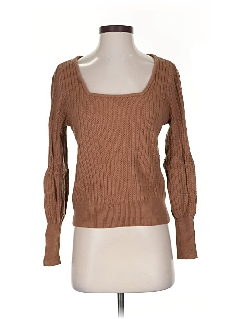 Pre-owned Lucky Brand Pullover Sweater In Brown