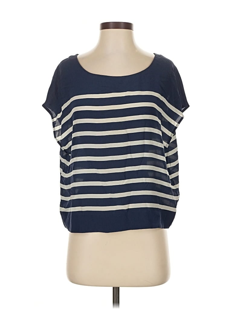 Pre-owned Joie Short Sleeve Top Blue Boatneck Tops