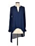 BCBGMAXAZRIA 100% Polyester Blue Long Sleeve Blouse Size XXS - photo 1