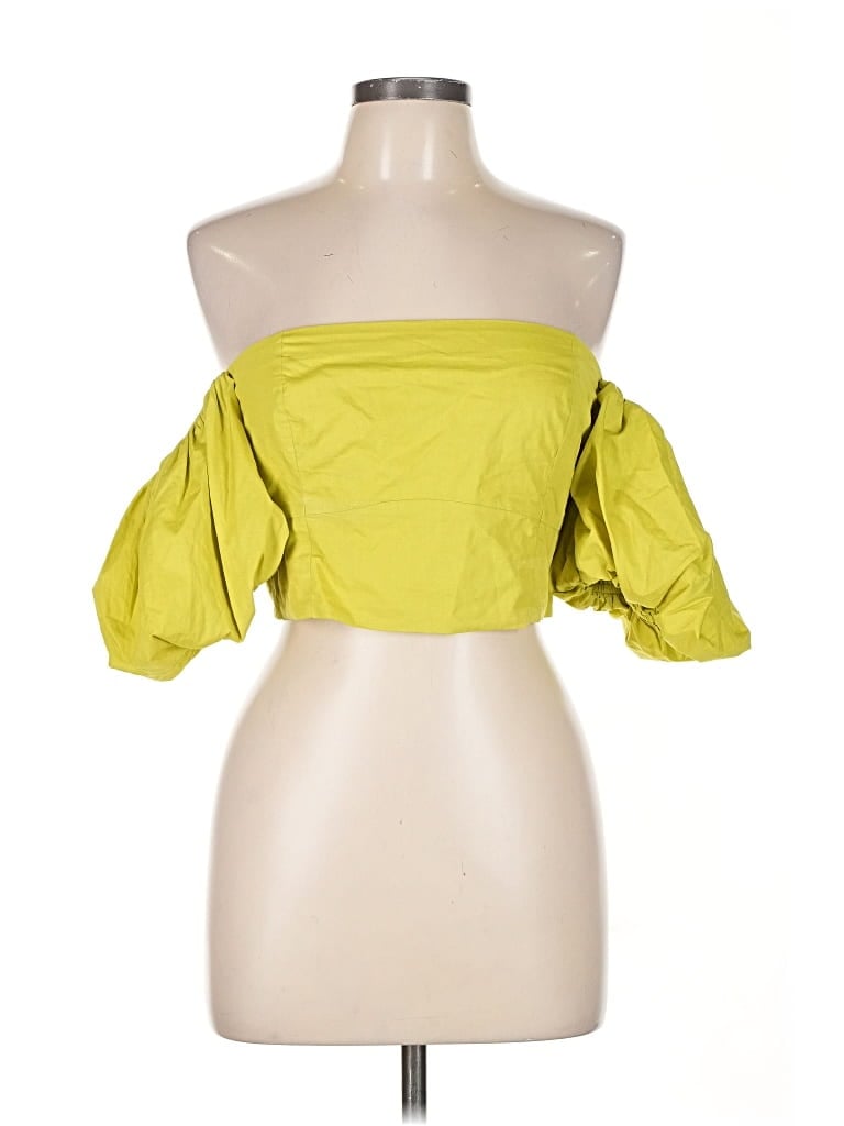 Pre-owned Abercrombie & Fitch 3/4 Sleeve Blouse In Yellow