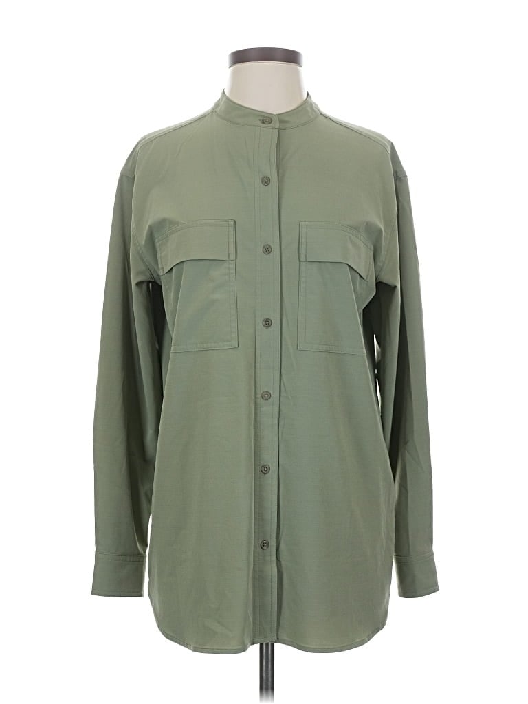 Pre-owned Prana Long Sleeve Blouse In Green