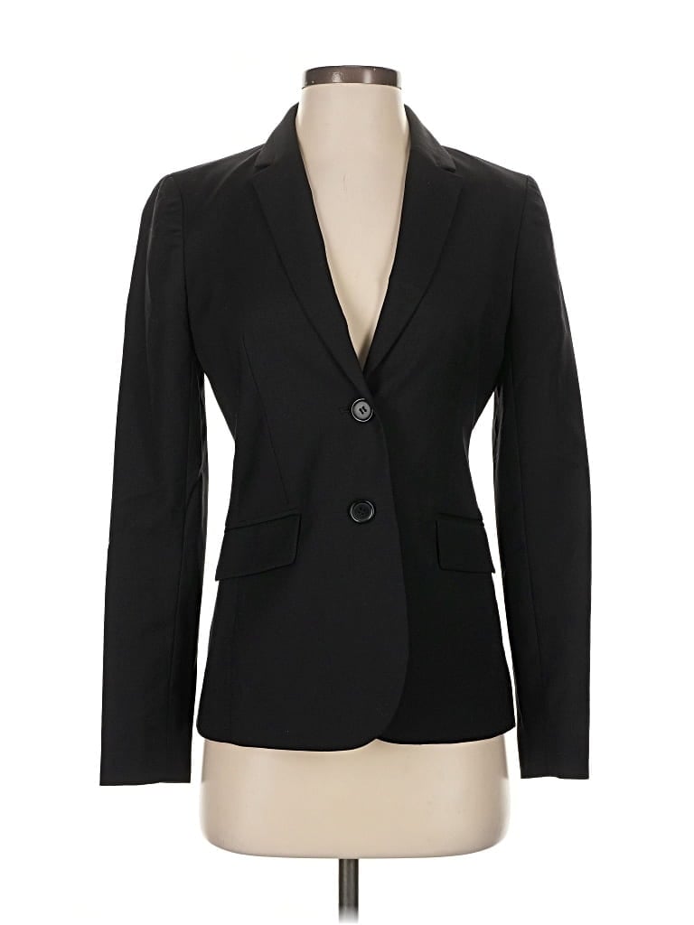 Pre-owned J.crew Factory Store Wool Blazer Jacket In Black