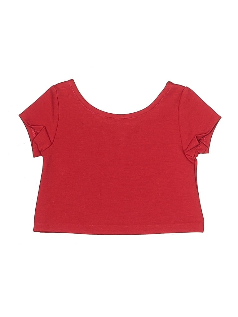 Pre-owned Polo By Ralph Lauren Kids' Short Sleeve Top Red Scoop Neck Tops