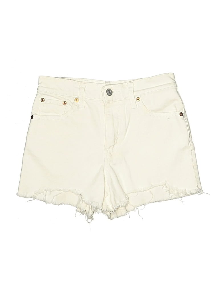 Pre-owned Levi's Denim Shorts In White