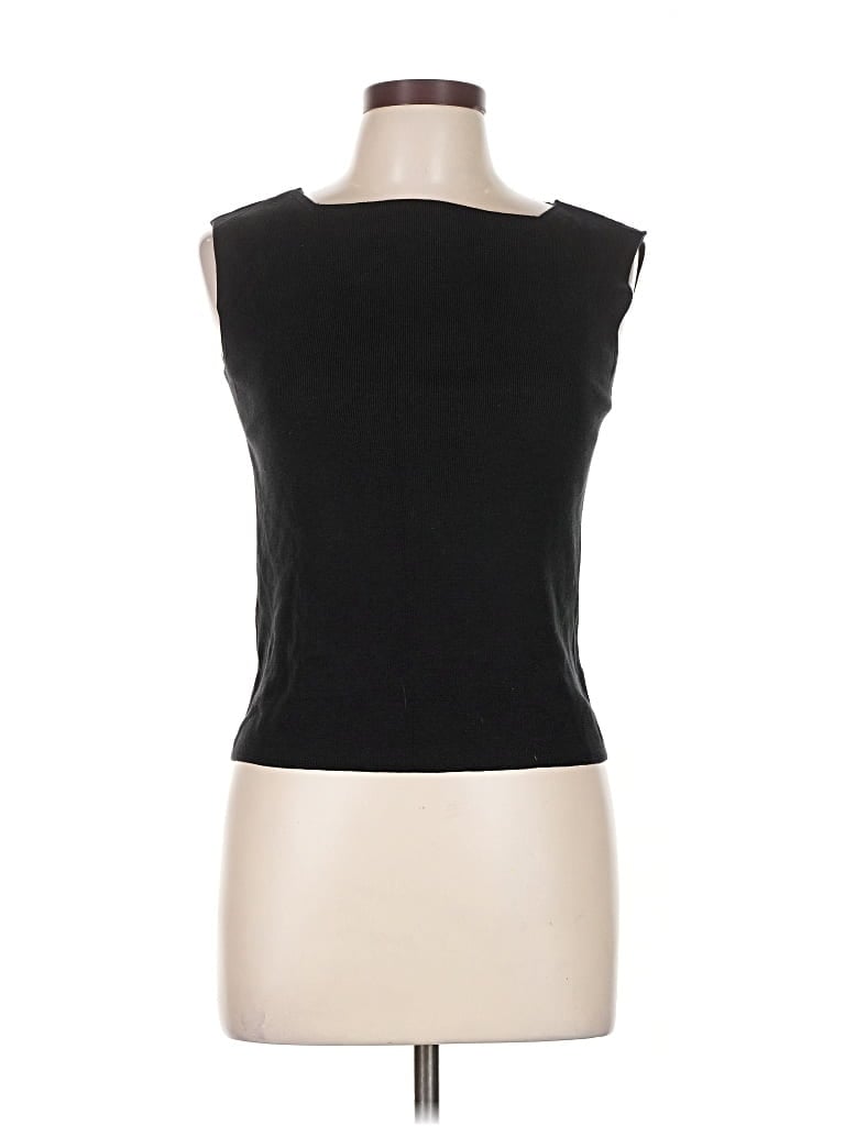 Pre-owned Coldwater Creek Silk Pullover Sweater In Black