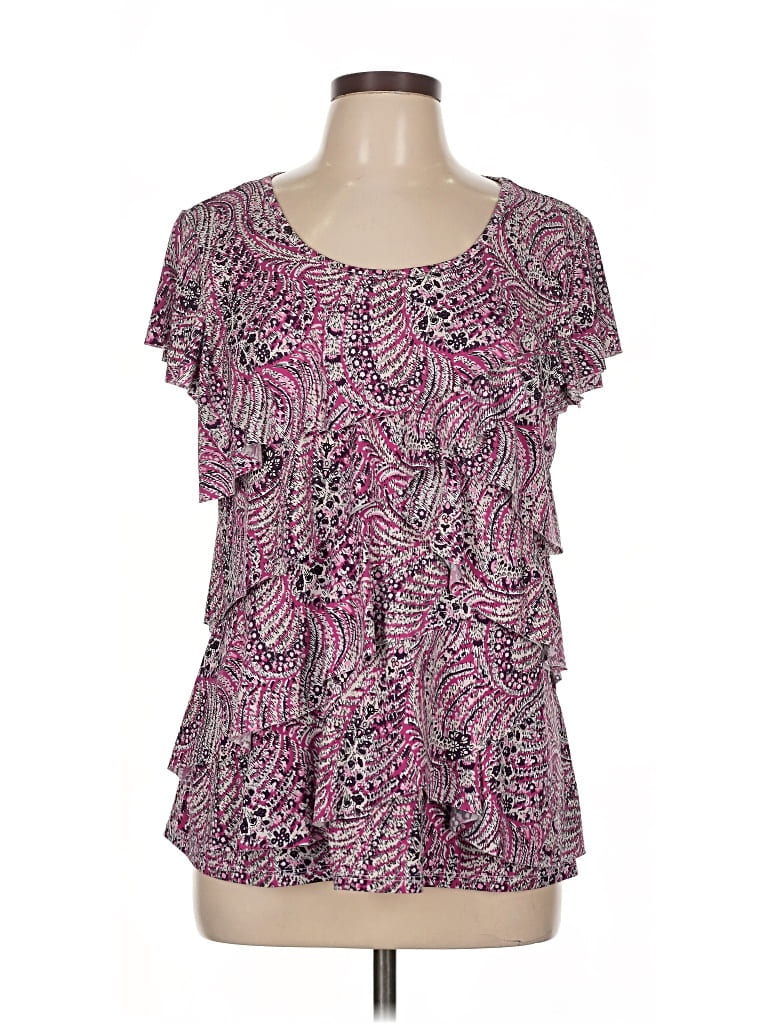 Pre-owned Db Established 1962 Short Sleeve Blouse In Pink