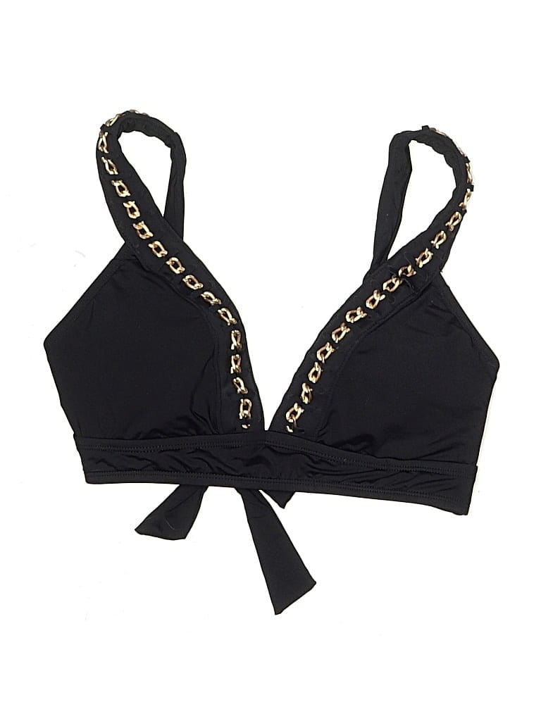 Pre-owned Kenneth Cole New York Swimsuit Top Black Swimwear