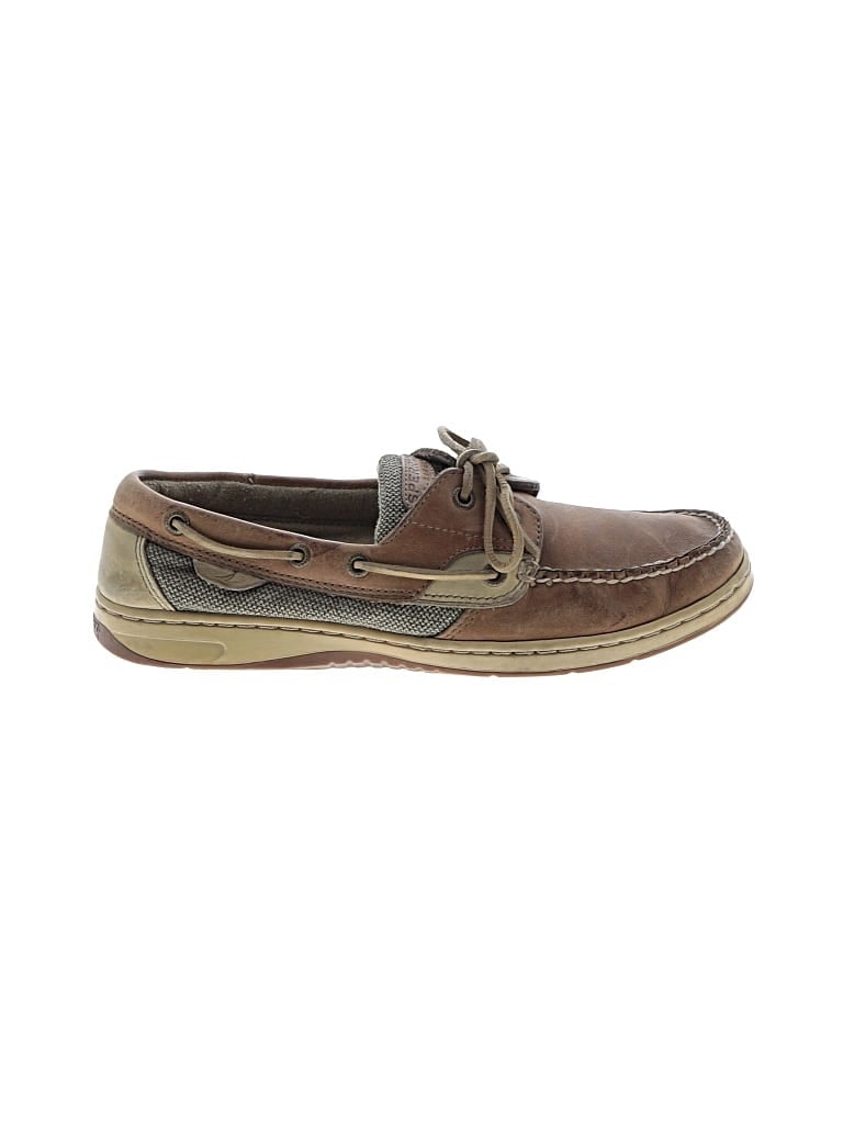 Pre-owned Sperry Top-sider® Flats Tan Camo Pattern Shoes In Brown