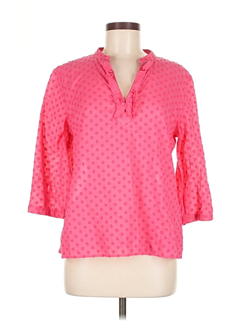 Pre-owned Talbots 3/4 Sleeve Blouse In Pink