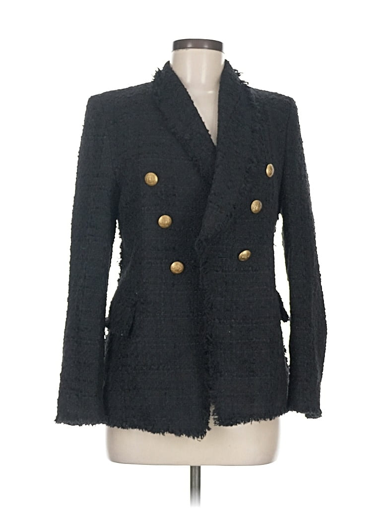 Pre-owned Zara Blazer Jacket In Black