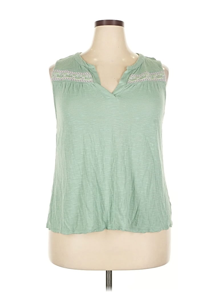 Pre-owned Bobeau Sleeveless Blouse In Green