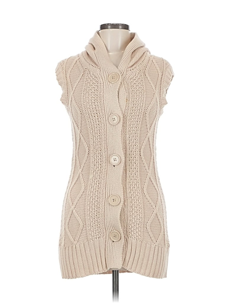 Pre-owned Bcbgmaxazria Sweater Vest In White